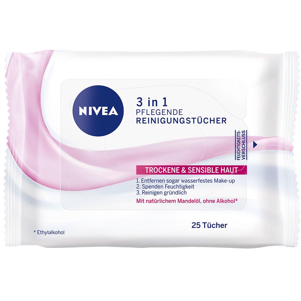 NIVEA® 3in1 Pflegende Reinigungstücher