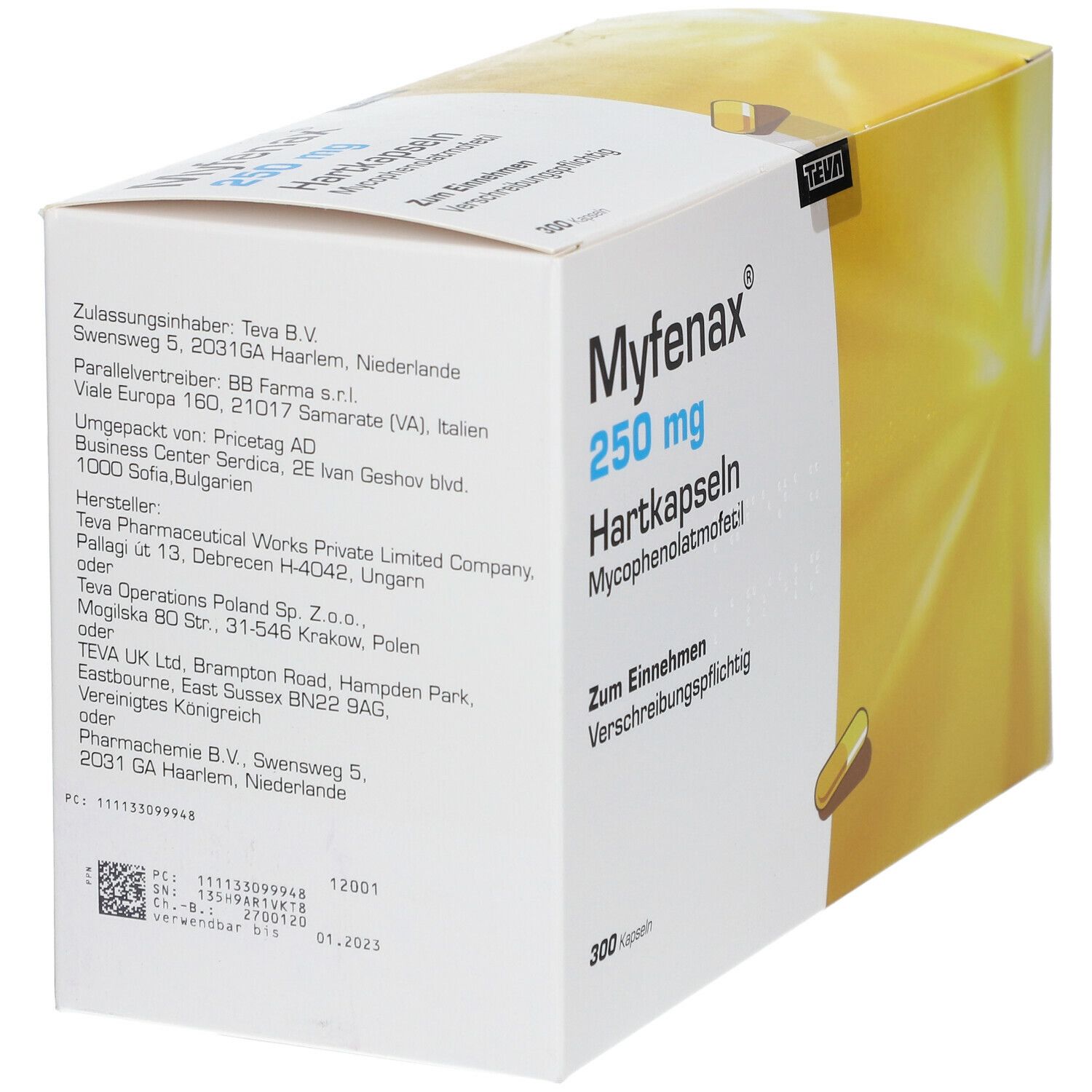 Myfenax 250 mg Hartkapseln 300 St