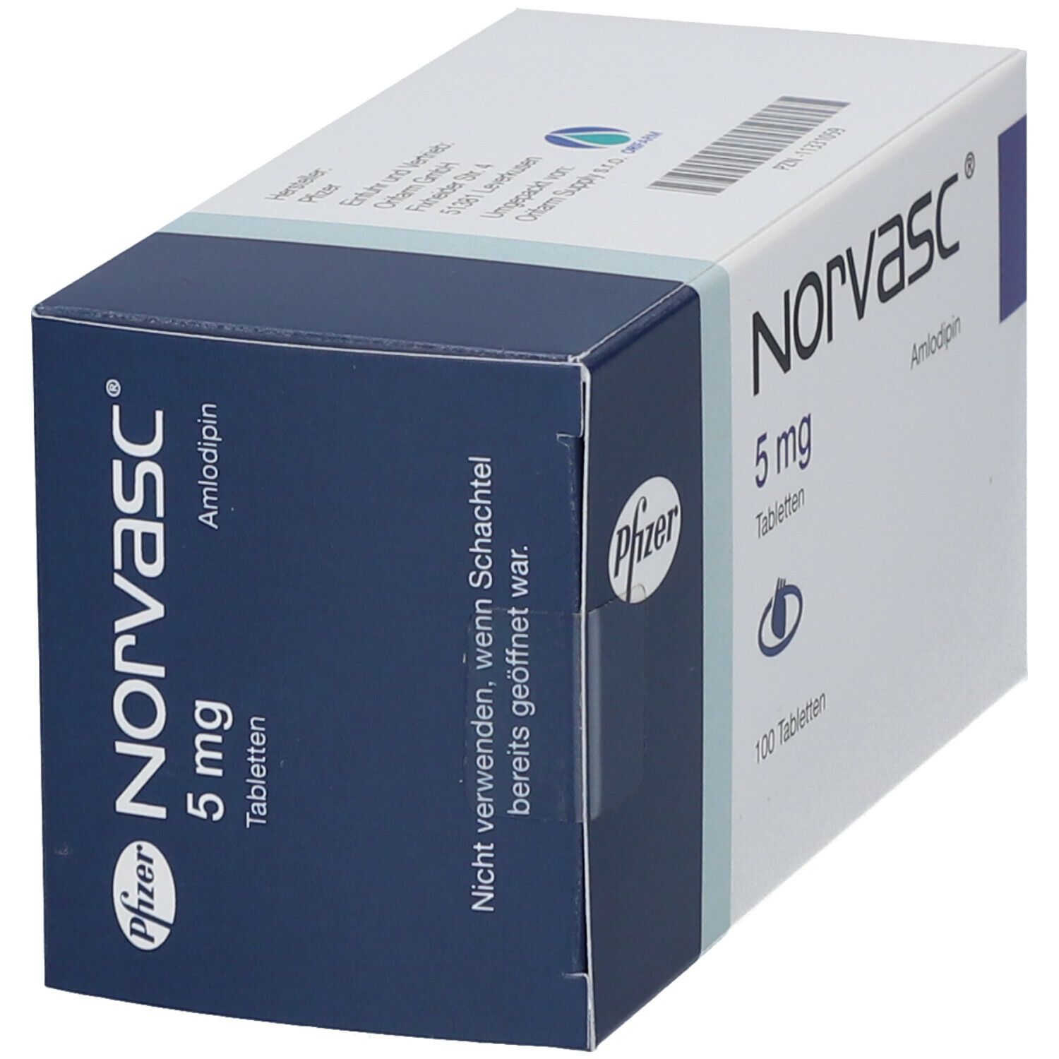 Norvasc 5 mg 100 St mit dem E-Rezept kaufen - Shop Apotheke