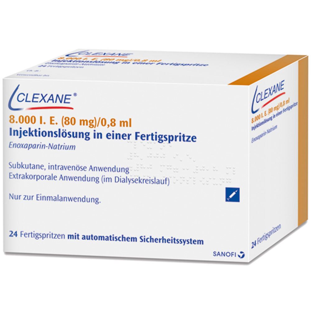 CLEXANE® 8000 I.E. 80 mg/0,8 ml