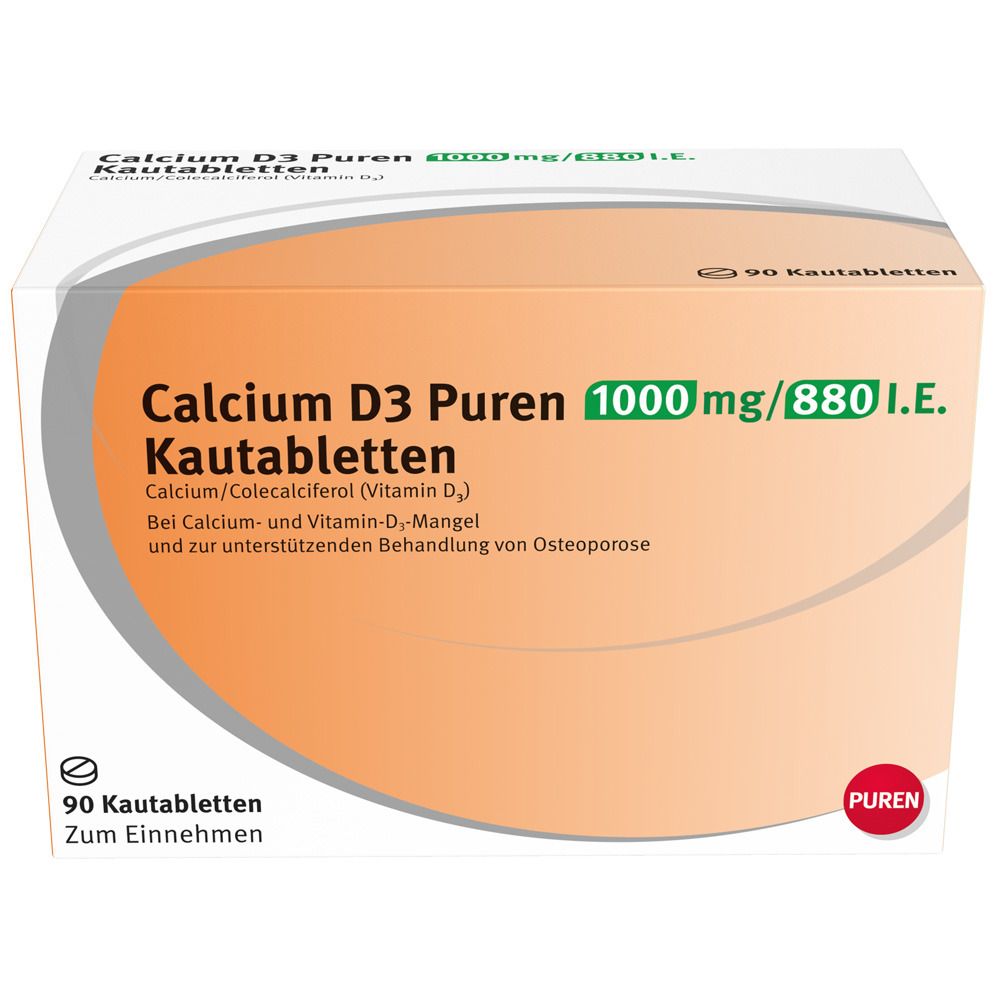 Calcium D3 Puren 1000 mg / 880 I.e.