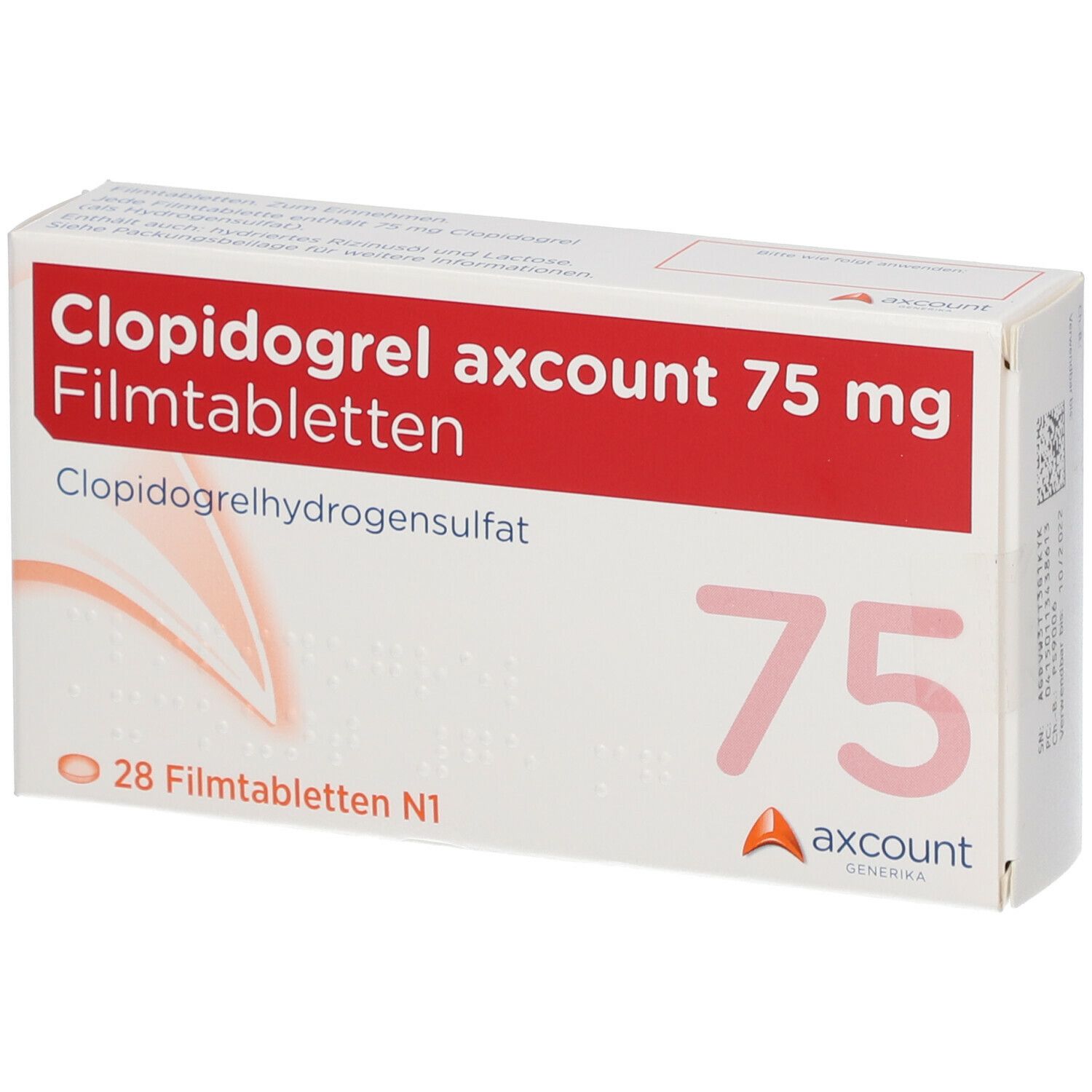 Clopidogrel axcount 75 mg
