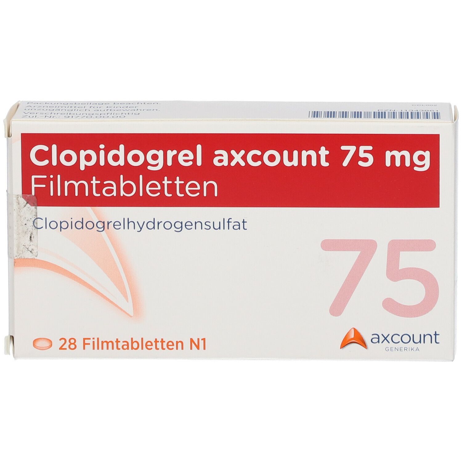 Clopidogrel axcount 75 mg