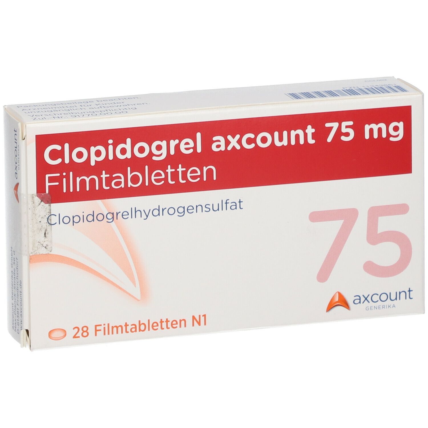 Clopidogrel axcount 75 mg