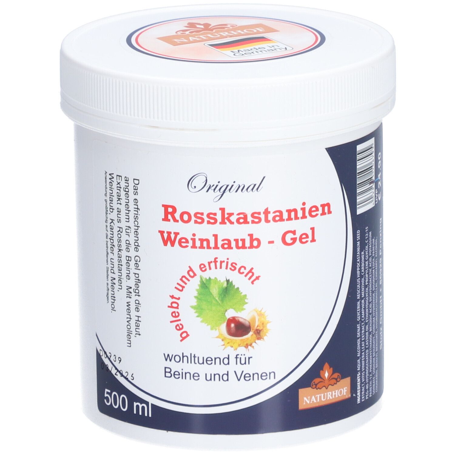 Rosskastanien Weinlaub Gel 500 ml