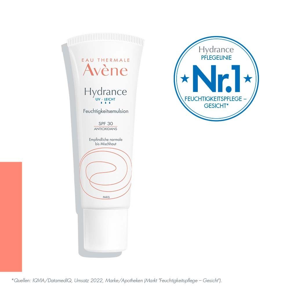 Avène Hydrance UV-leichte Feuchtigkeitsemulsion. SPF 30. Auszeichnung: Nr.1 Feuchtigkeitspflege Gesicht.
