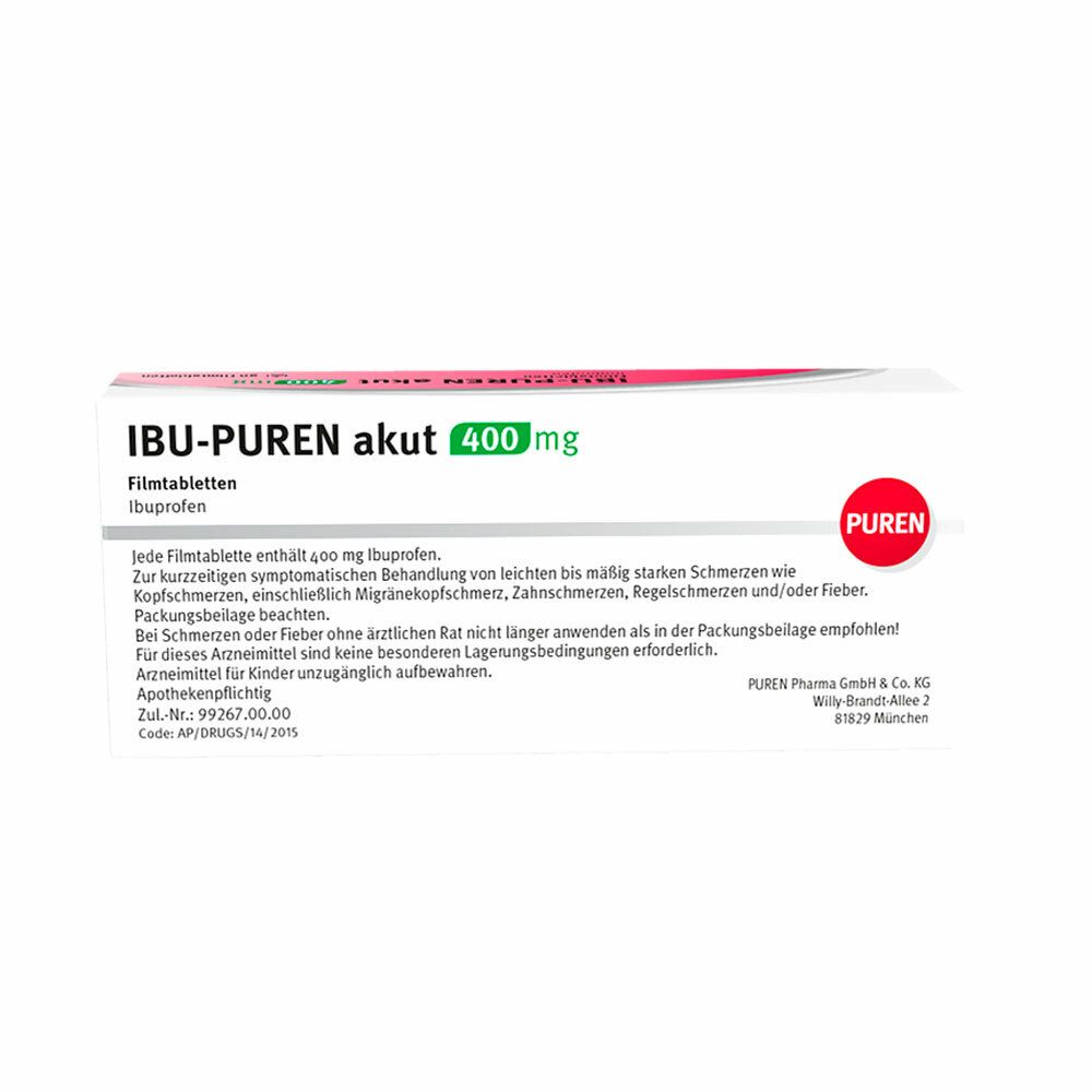 Ibuprofen PUREN Akut 400 mg 20 St - SHOP APOTHEKE
