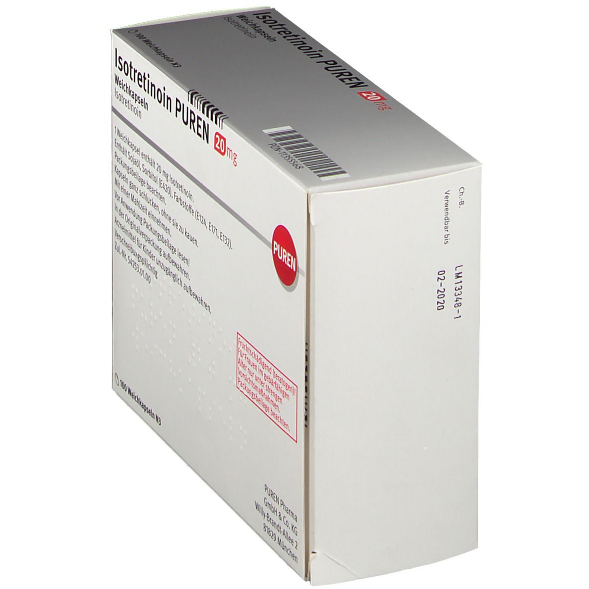 ISOTRETINOIN PUREN 20 mg Weichkapseln
