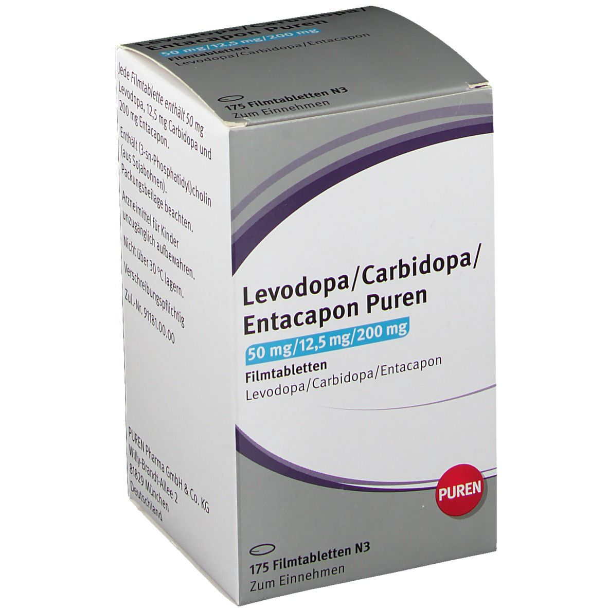 Levodopa/Carbidopa/Entacapon PUREN 50/12,5/200