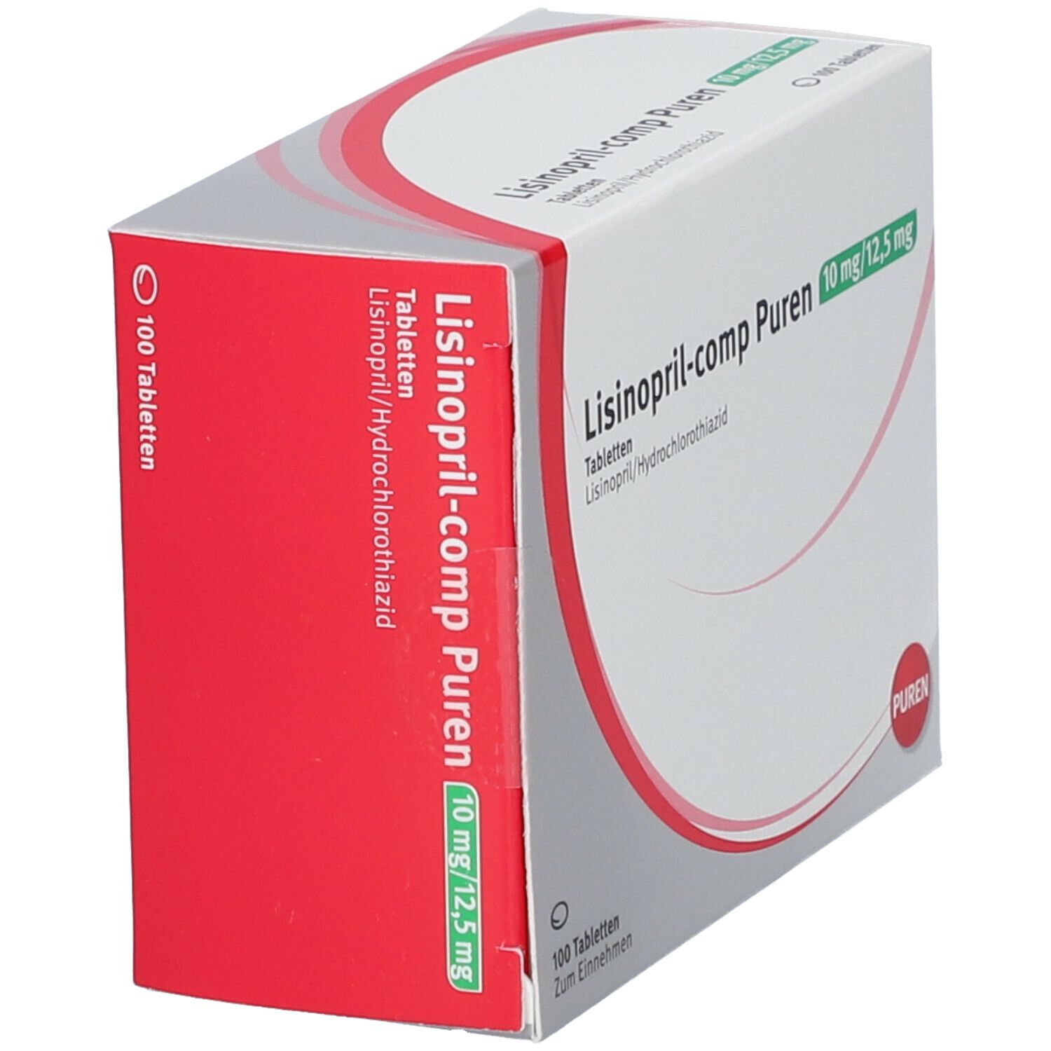 LISINOPRIL-comp Puren 10 mg/12,5 mg Tabletten 100 St