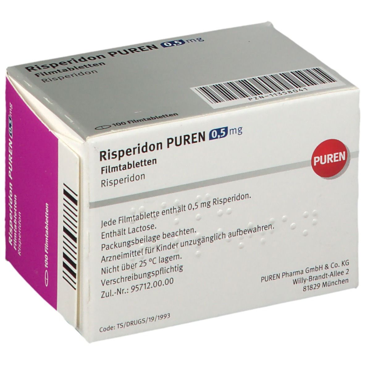 Risperidon PUREN 0 5 Mg 100 St Mit Dem E Rezept Kaufen Shop Apotheke