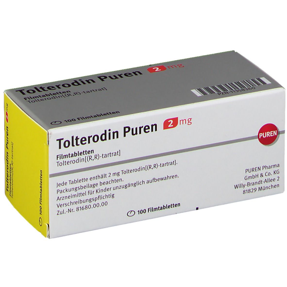 TOLTERODIN Puren 2 mg Filmtabletten
