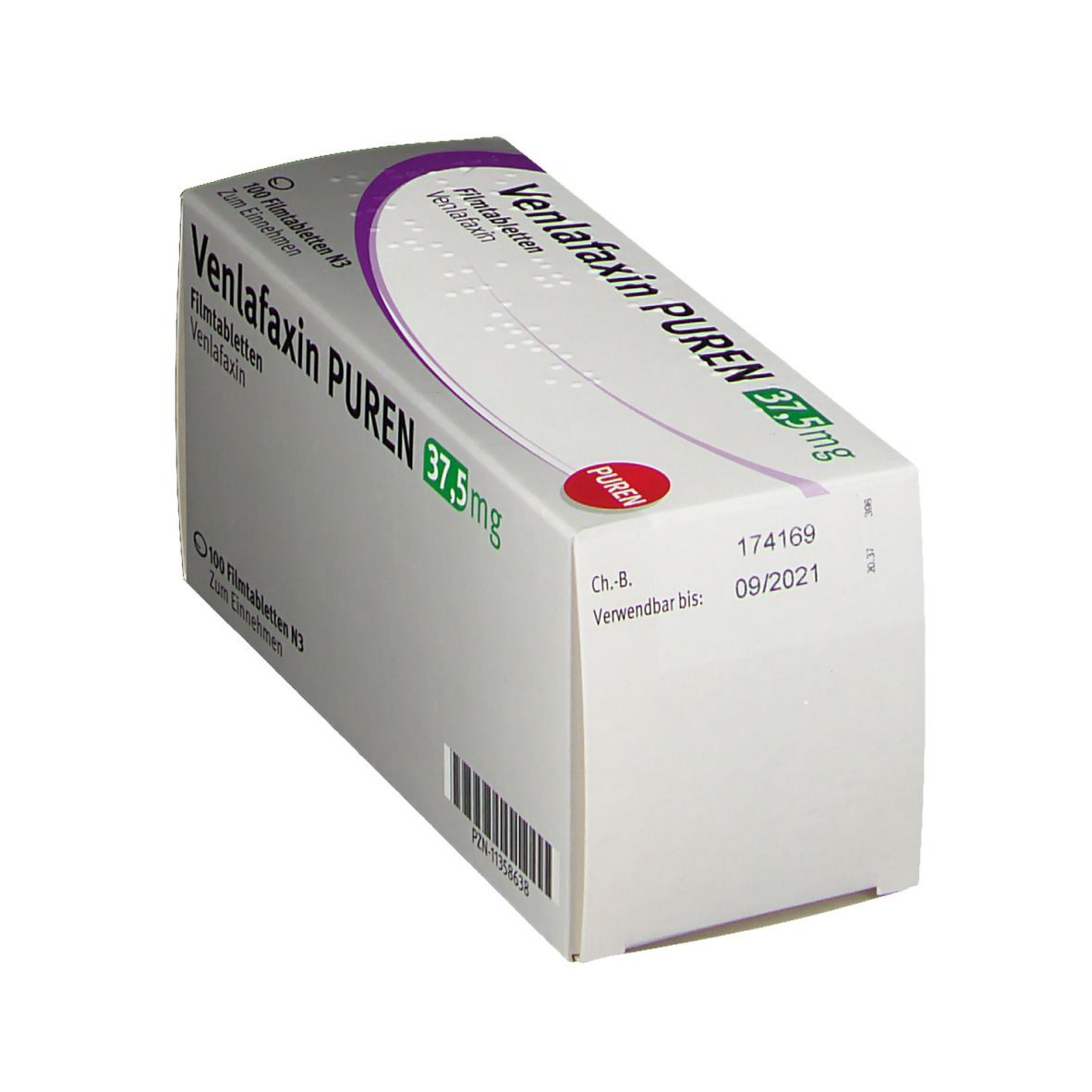 VENLAFAXIN PUREN 37,5 mg Filmtabletten
