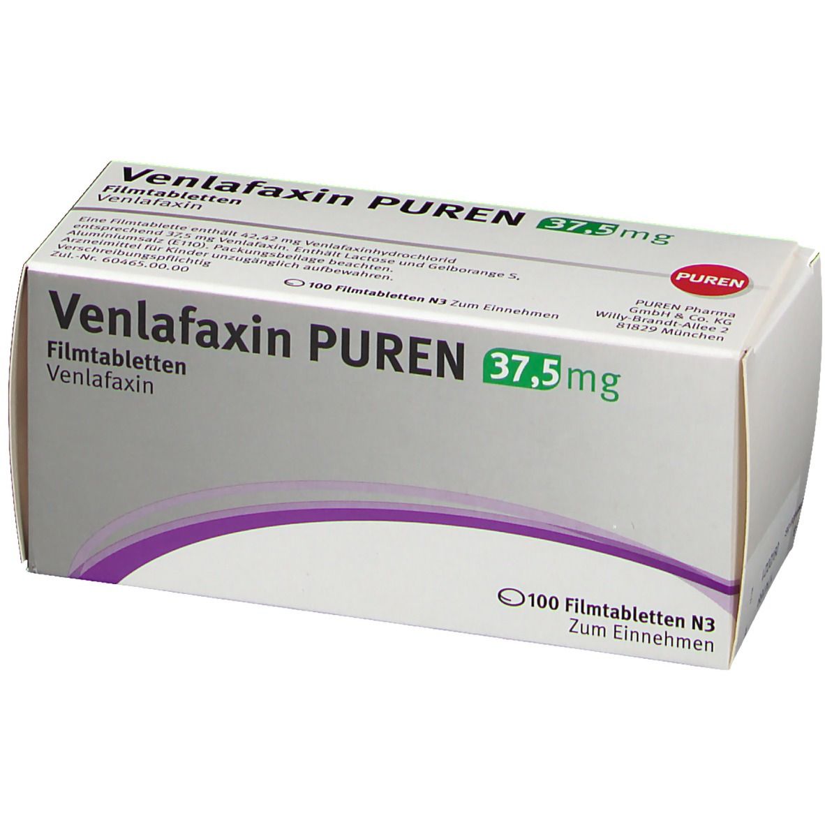 VENLAFAXIN PUREN 37,5 mg Filmtabletten