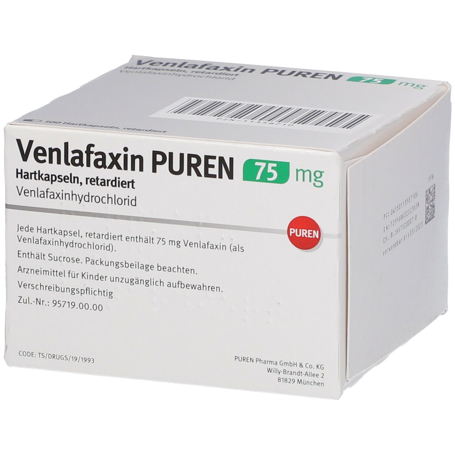 Venlafaxin PUREN 75 mg