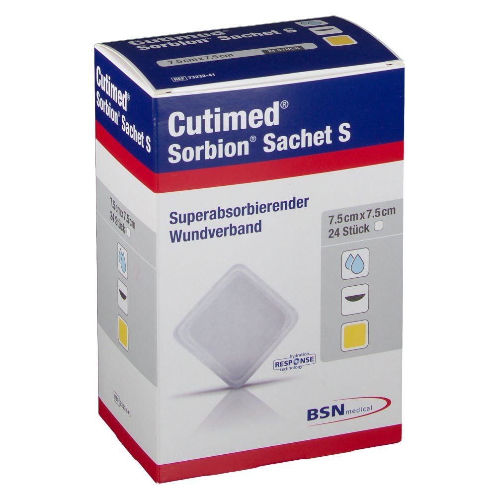 Cutimed Sorbion Sachet S Wundauflage 7,5x7,5 cm 24 St Pflaster