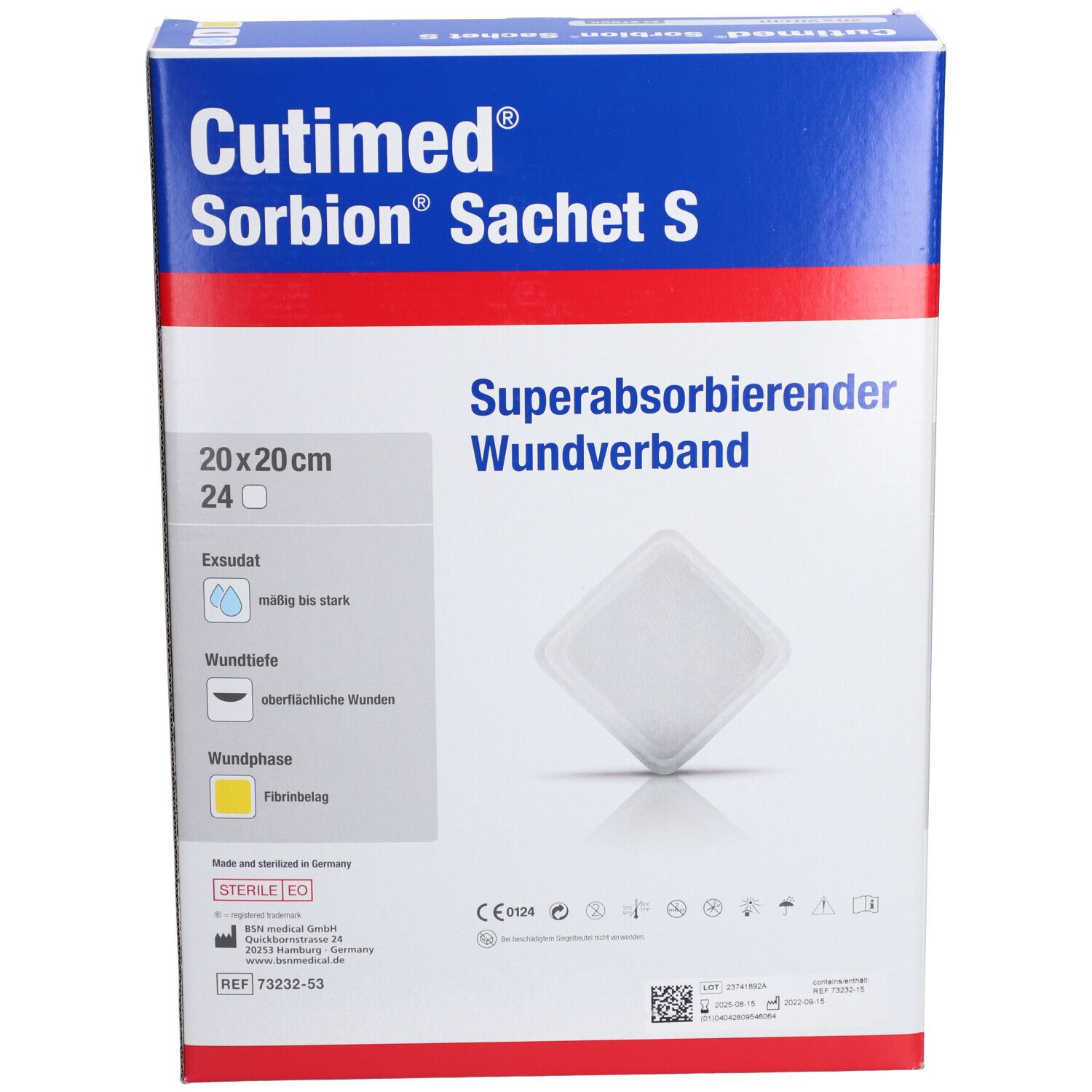 Cutimed Sorbion Sachet S Wundauflage 20x20 cm 48 St Pflaster