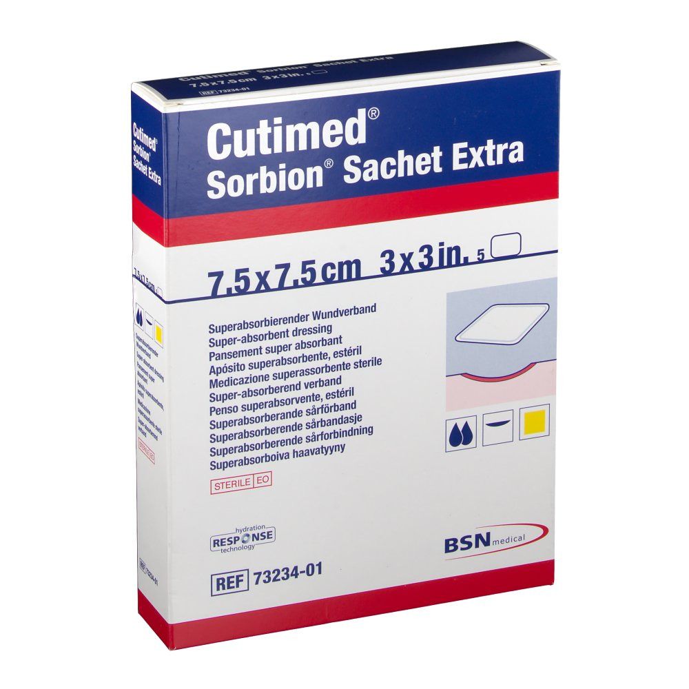 Cutimed® Sorbion Sachet Extra 7,5 cm x 7,5 cm