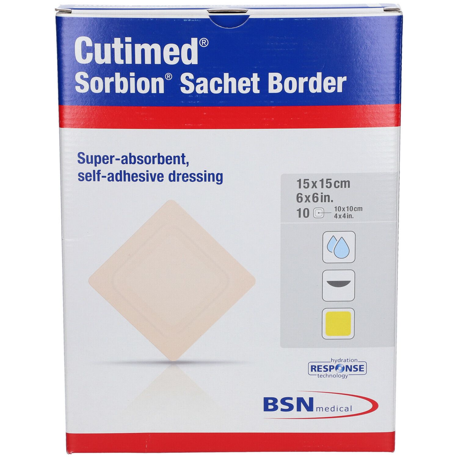 Cutimed® Sorbion Sachet Border 15 cm x 15 cm