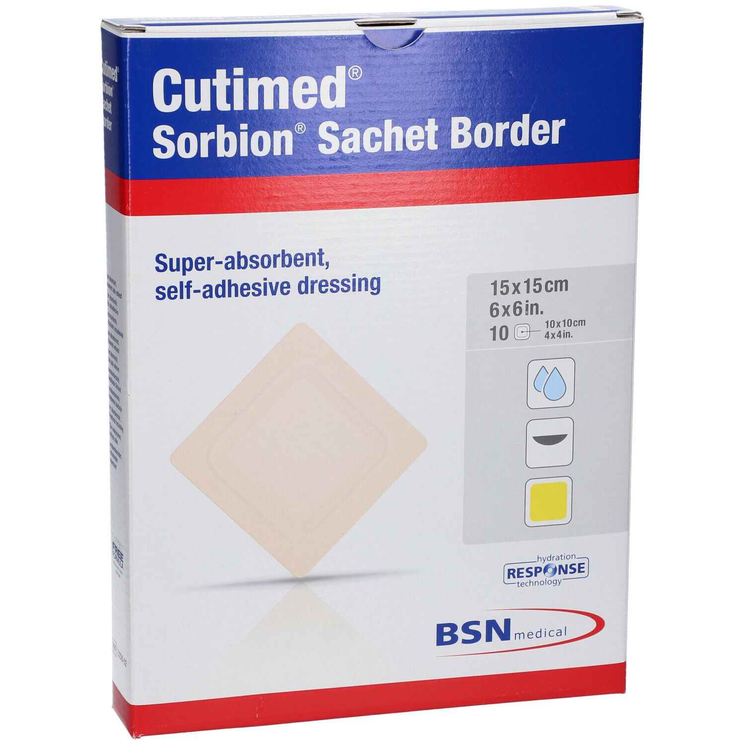 Cutimed® Sorbion Sachet Border 15 cm x 15 cm