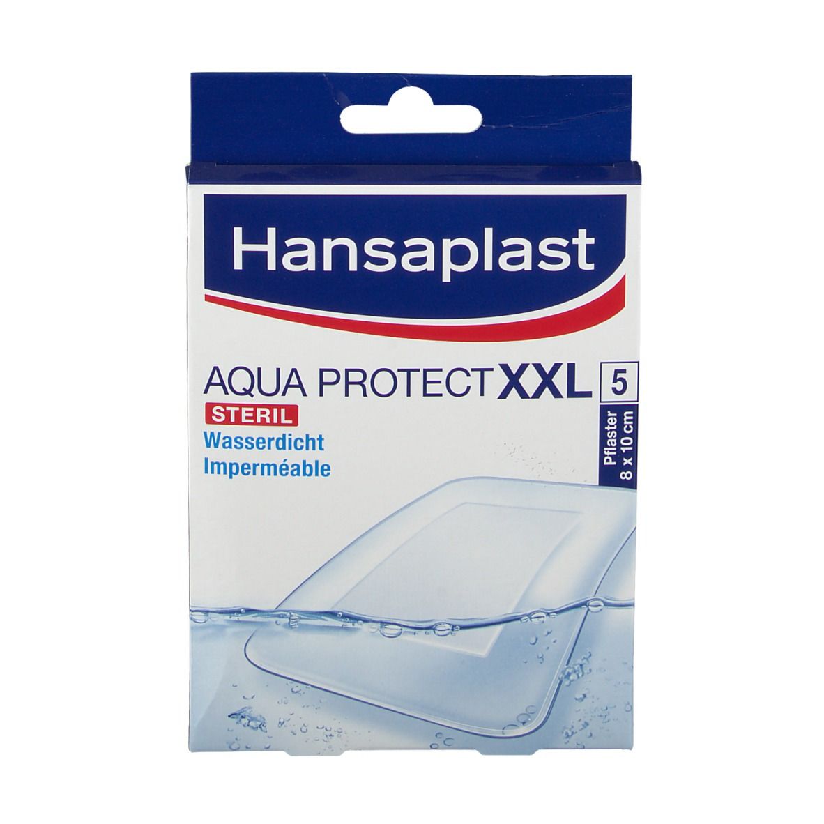 Hansaplast XXL Aqua Protect Pflaster 8 x 10 cm