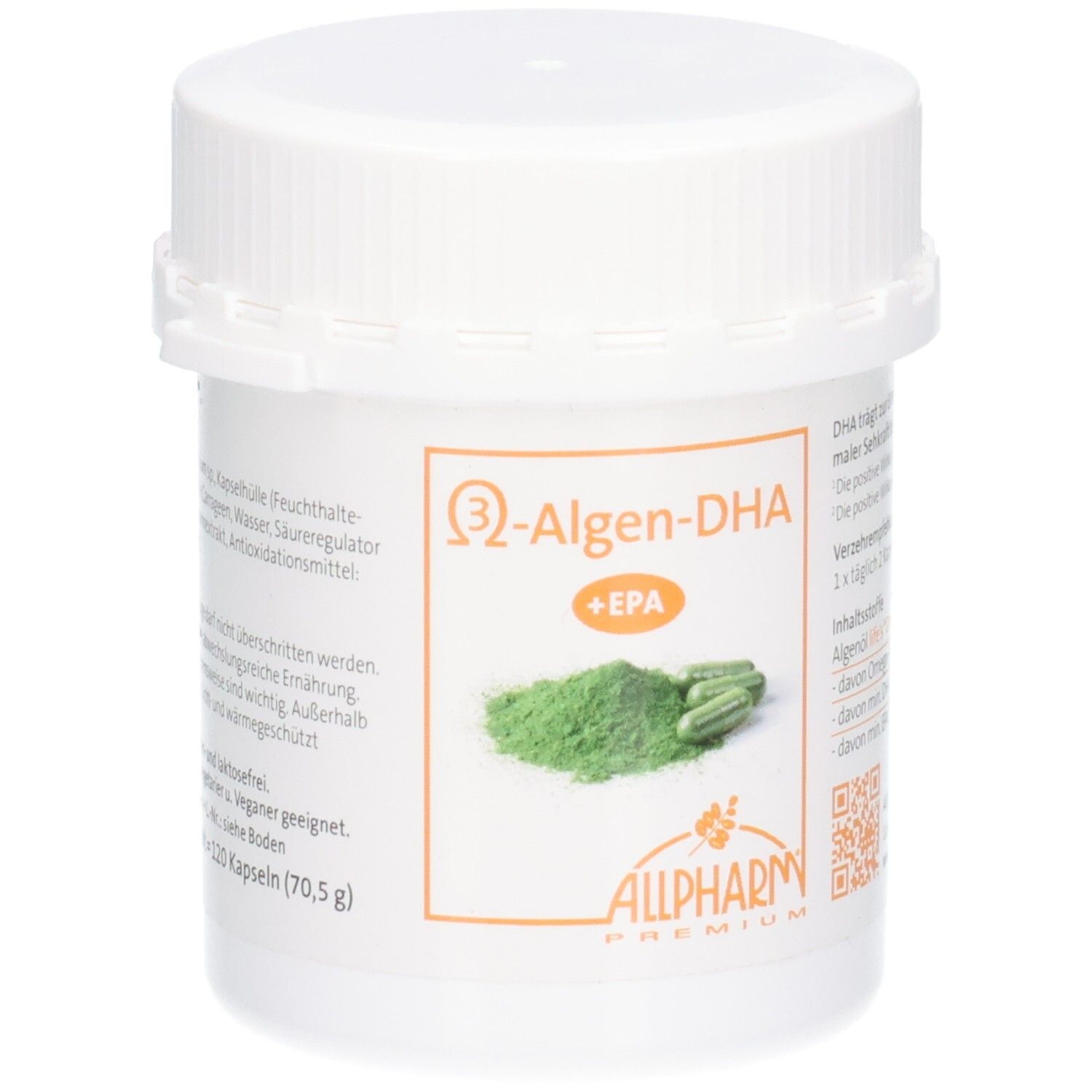 Omega-3 Algen Dha+Epa Kapseln Allpharm Premium 120 St