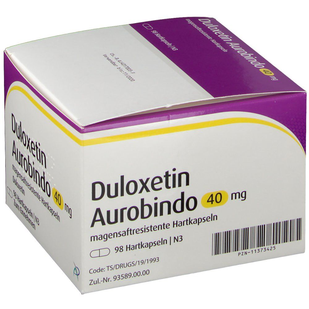 Duloxetin Zentiva 40 mg magensaftres.Hartkapseln 98 St Magensaftresistente Hartkapseln