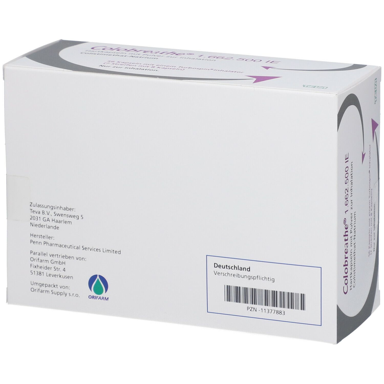 Colobreathe 1.662.500 I.E.