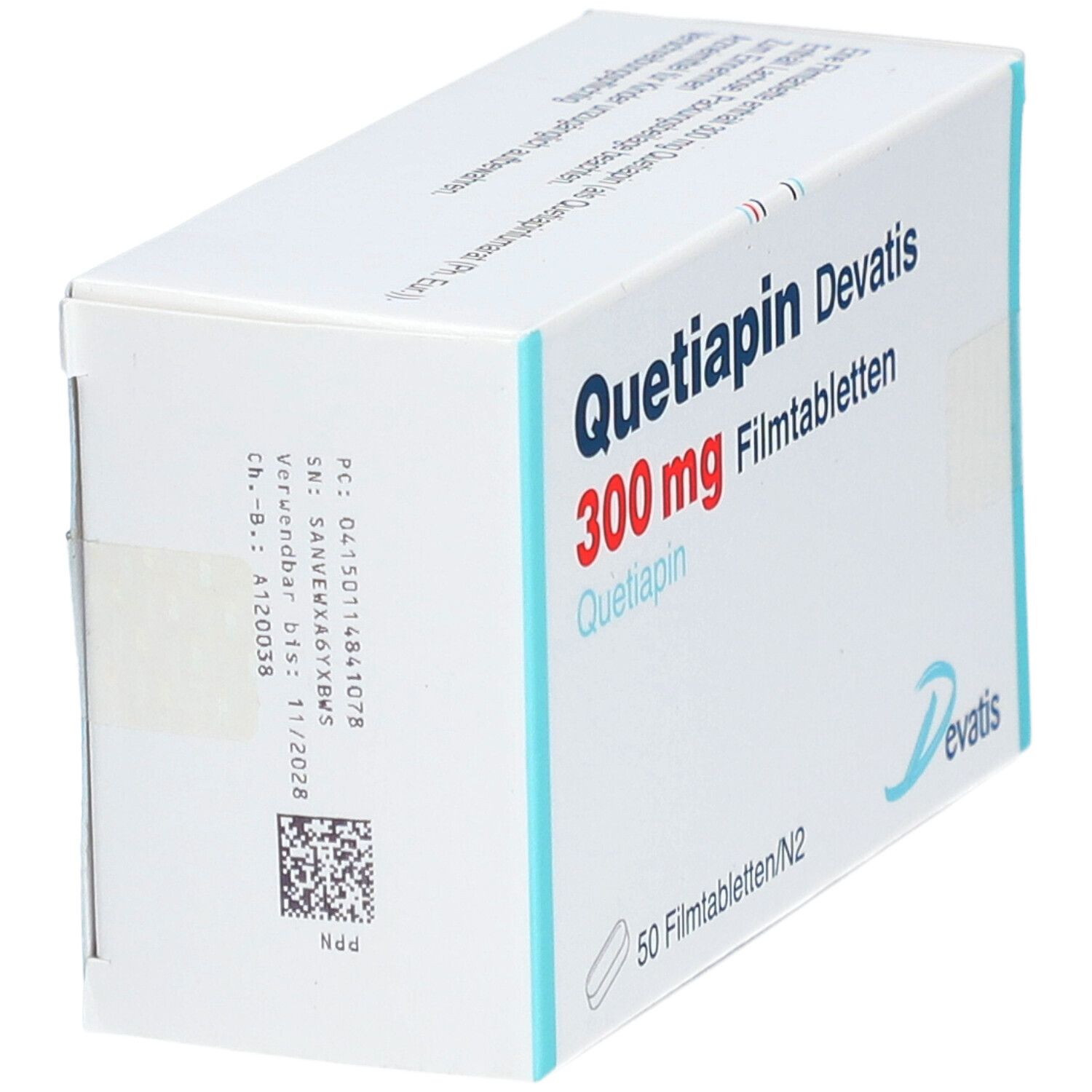 Quetiapin Devatis 300 mg Filmtabletten 50 St