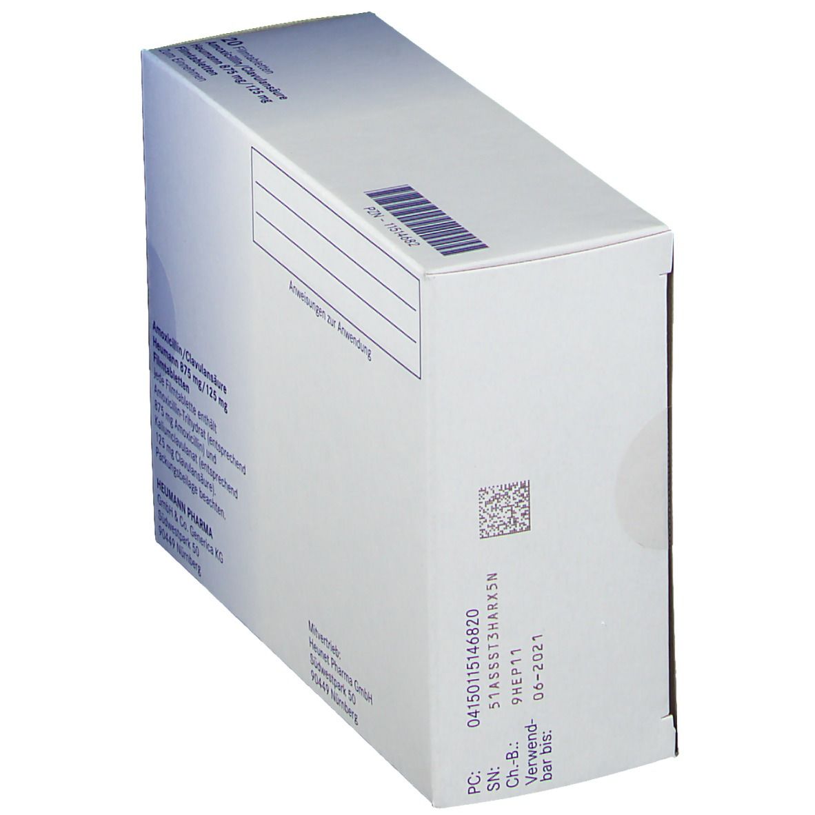 Amoxicillin/Clavulansäure Heumann 875 mg/125 mg