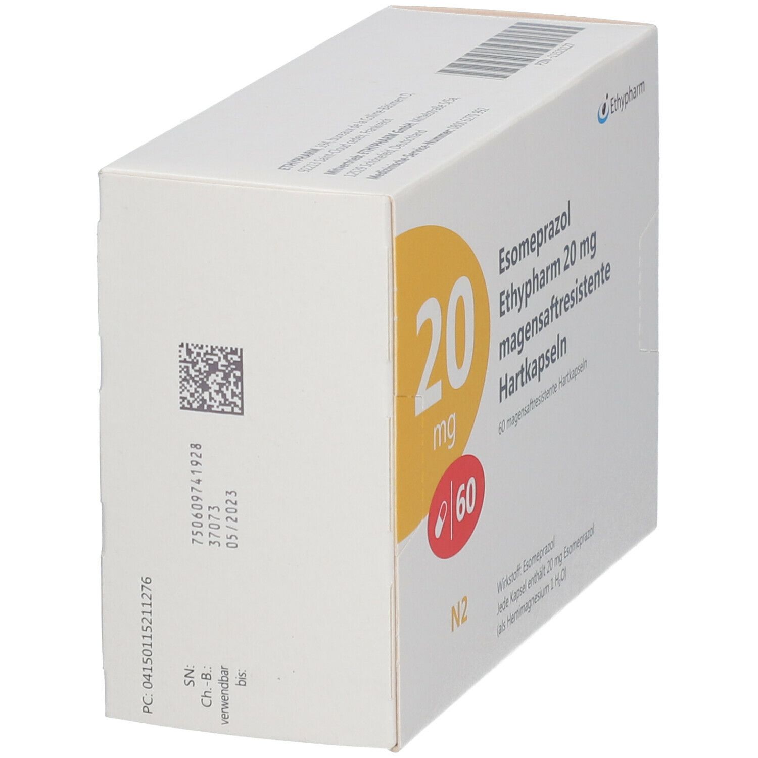 Esomeprazol Ethypharm 20 mg magensaftres.Hartkaps. 60 St Kapseln magensaftresistent