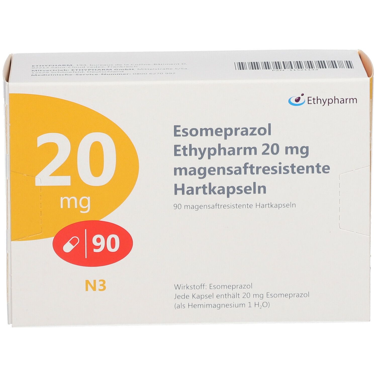 Esomeprazol Ethypharm® 20 mg
