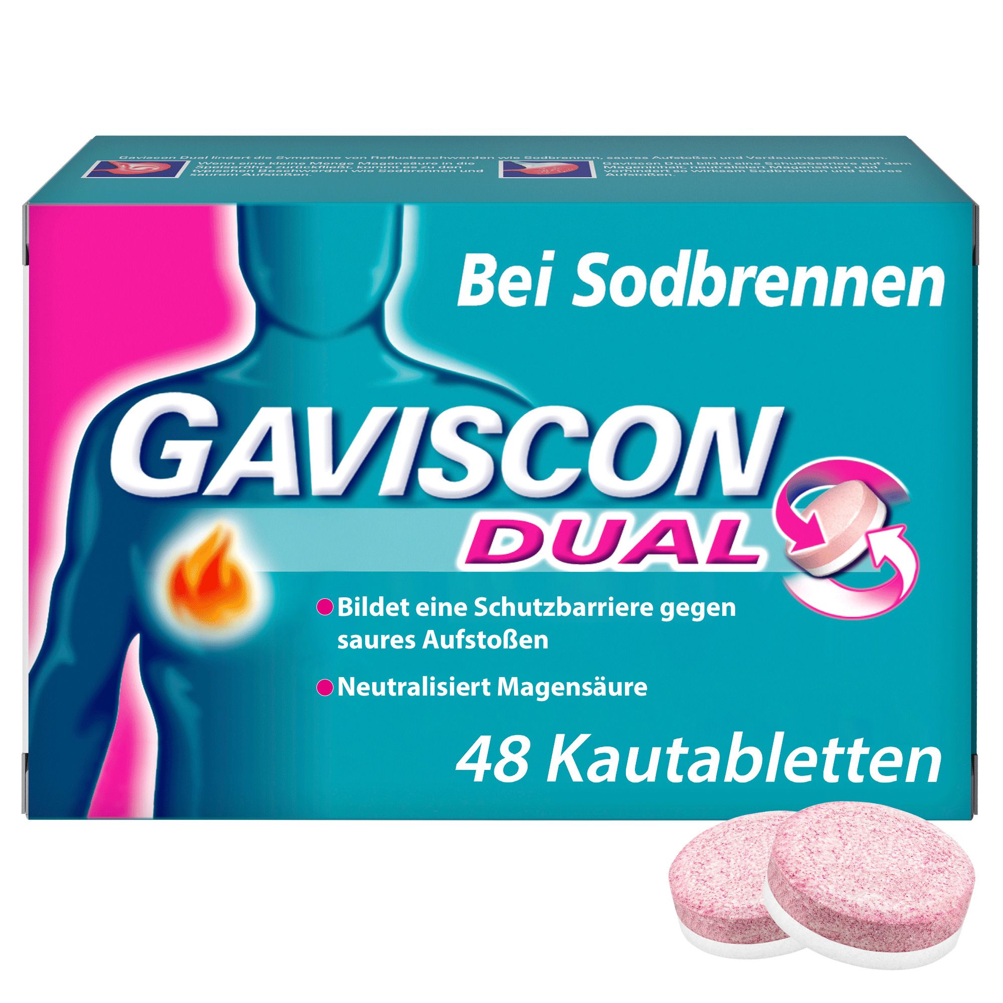 GAVISCON® Dual 250 mg / 106,5 mg / 187,5 mg