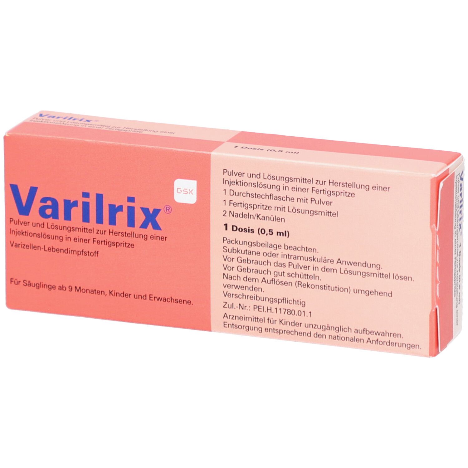 Varilix Rash VARILRIX Fertigspritze Plv.u.LM z.Her.e.Inj.-Lsg. 1 St mit dem E-Rezept ...