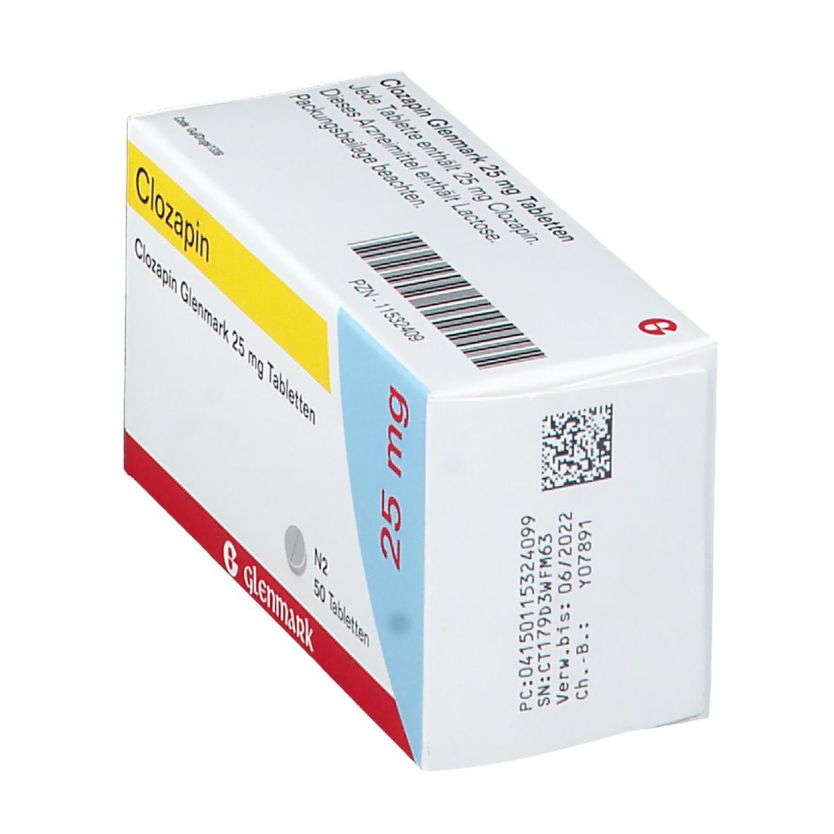 Clozapin Glenmark 25 mg Tabletten 50 St