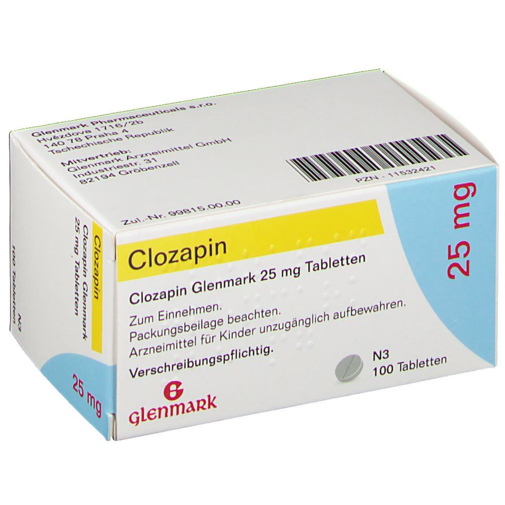 Clozapin Glenmark 25 mg