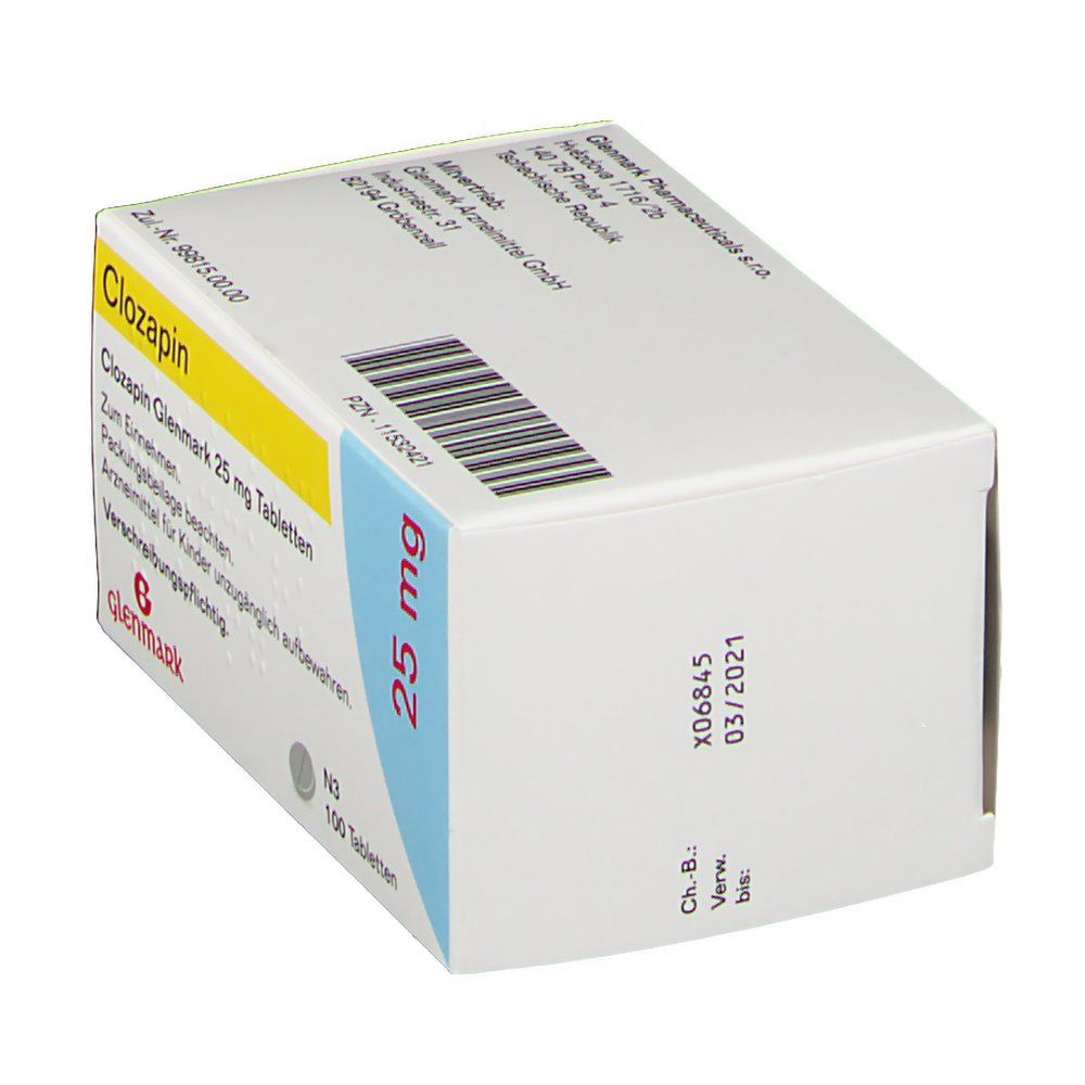 Clozapin Glenmark 25 mg