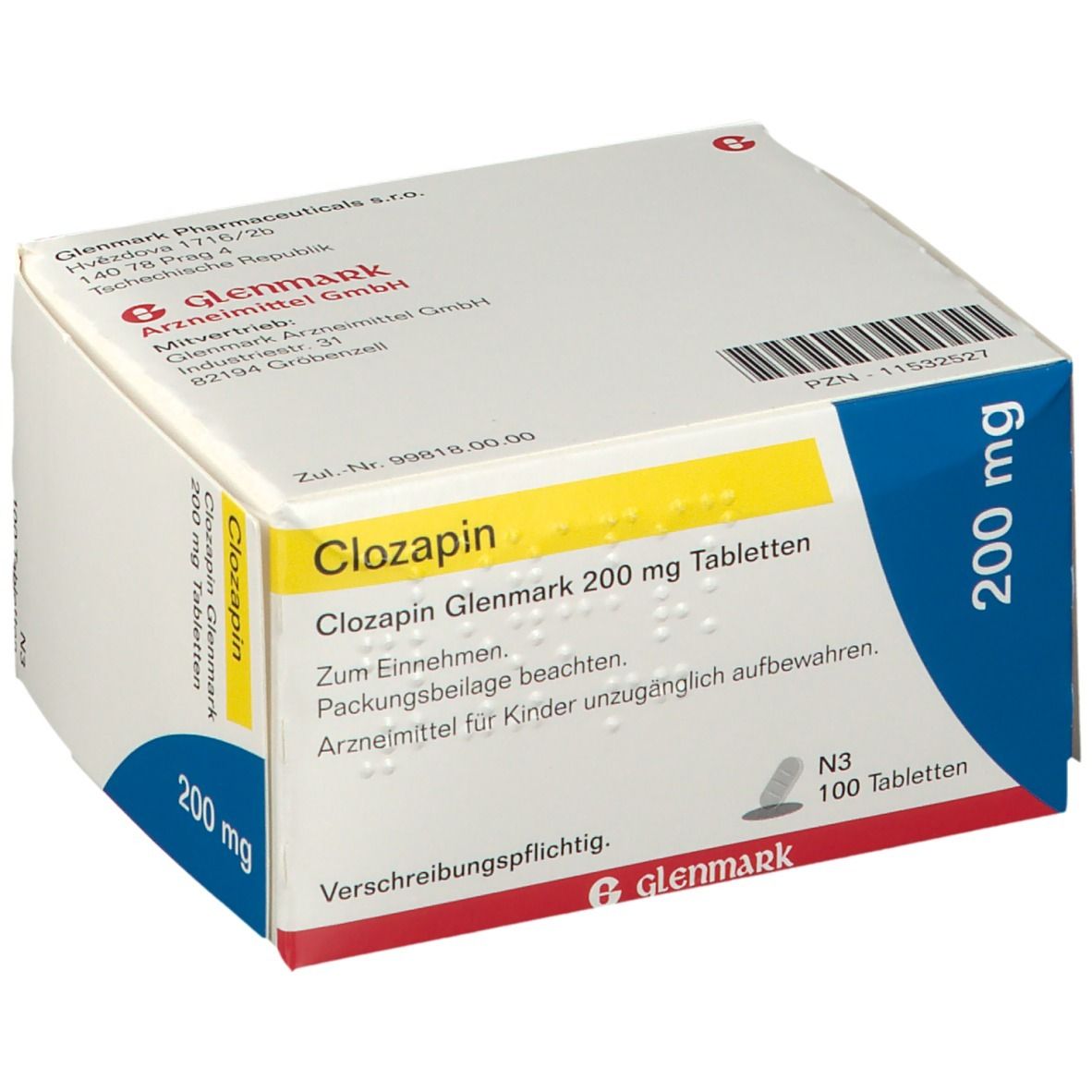 Clozapin Glenmark 200 mg