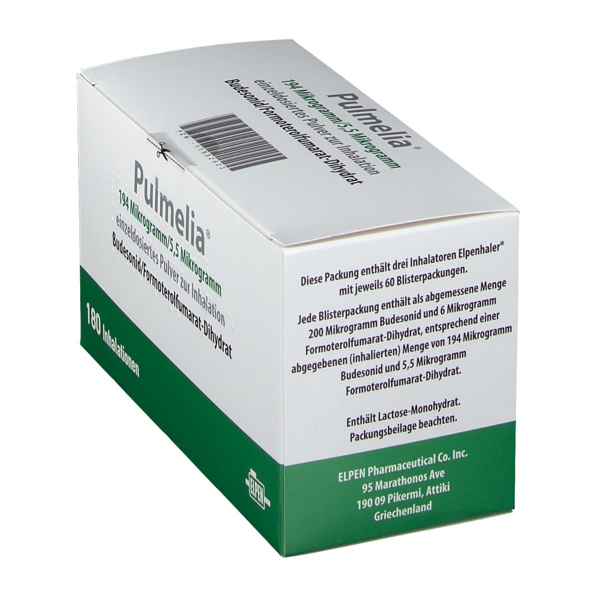 Pulmelia 194 µg/5,5 µg/Dosis 60 ED Inhalationsplv. 3 St Inhalationspulver