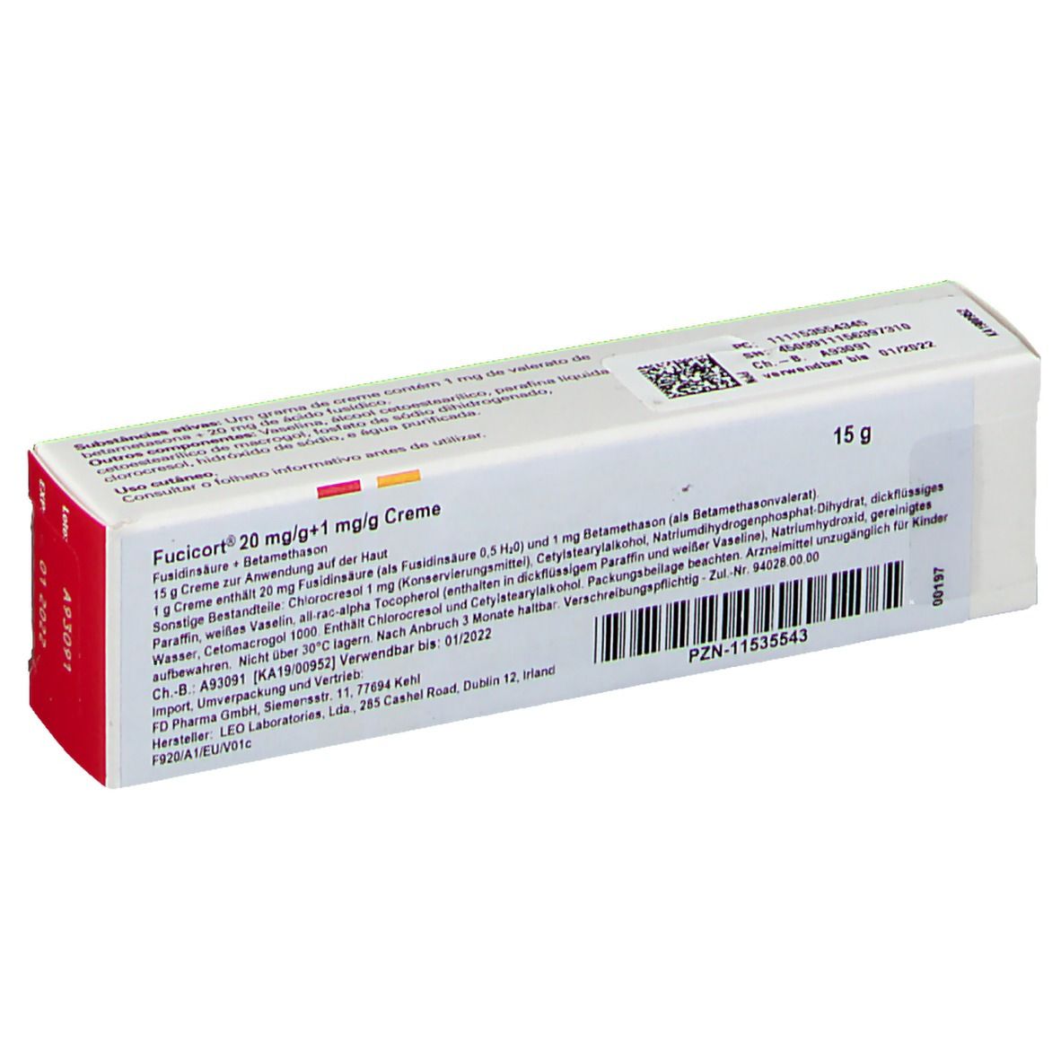 FUCICORT 20 mg/g + 1 mg/g Creme