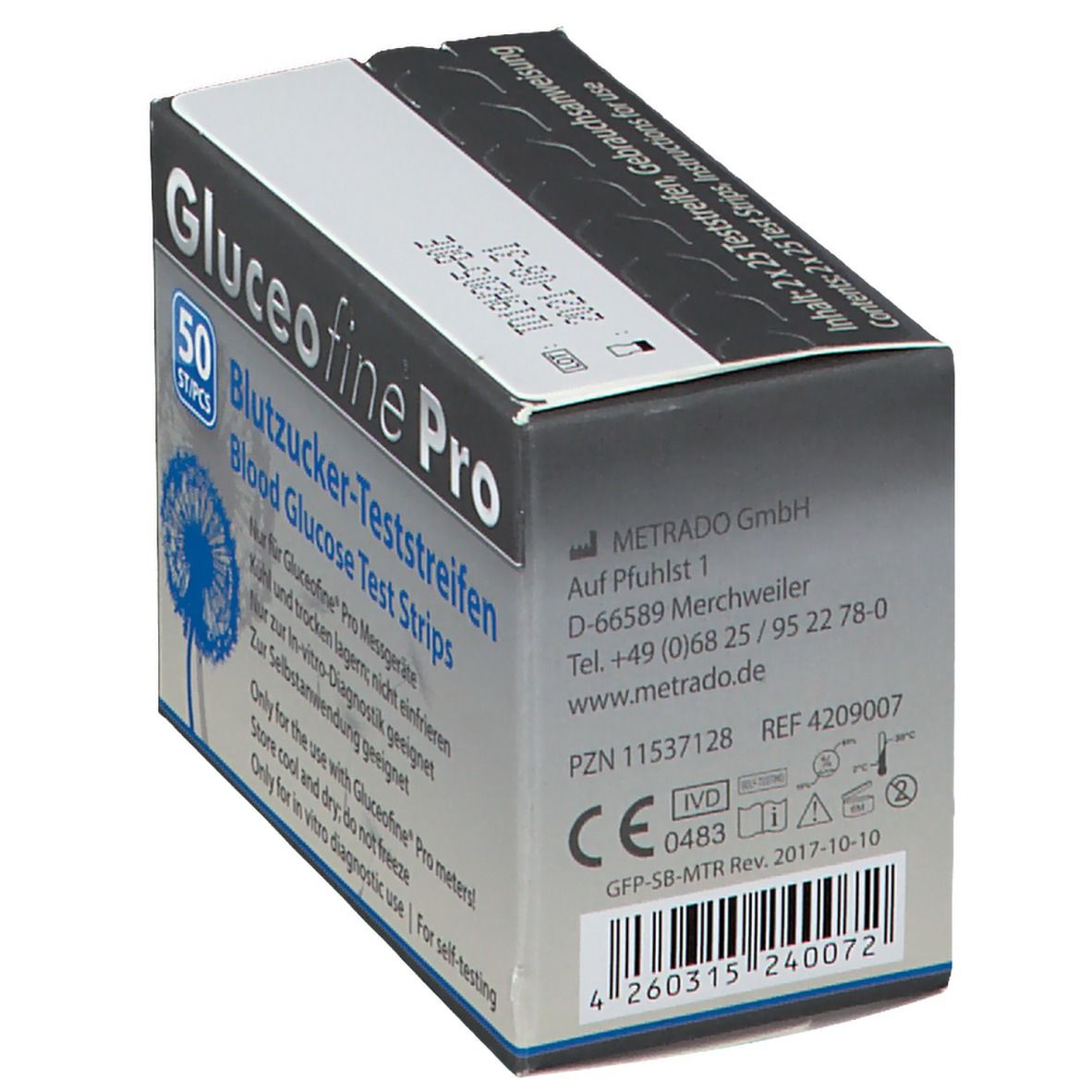 Gluceofine® Pro Blutzucker-Teststreifen