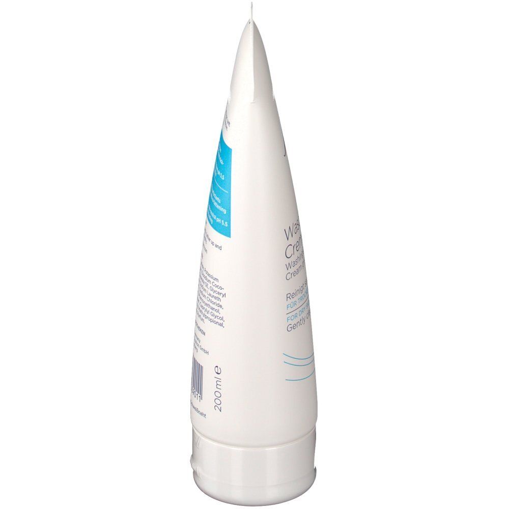 Weiße Tube, Seitenansicht. Produktname teilweise sichtbar. Volumenangabe 200ml.