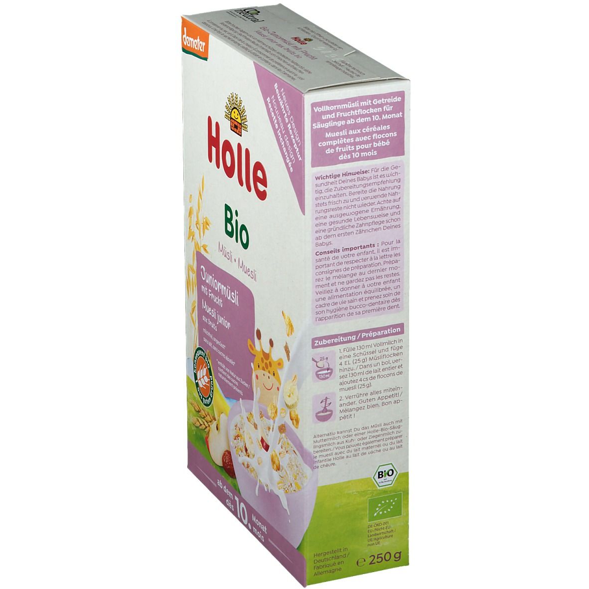 Holle Bio Juniormüsli Mehrkorn mit Frucht 250 g Brei