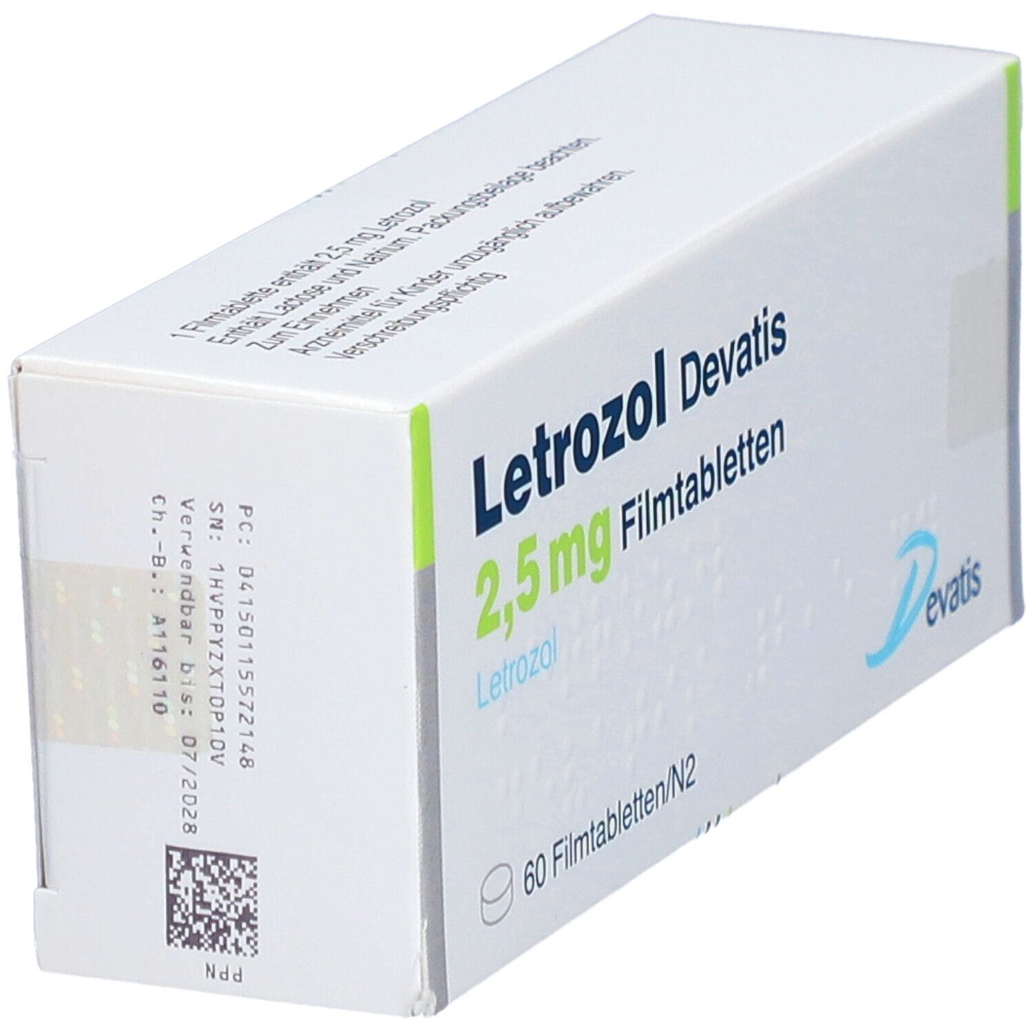 Letrozol Devatis 2,5 mg Filmtabletten 60 St