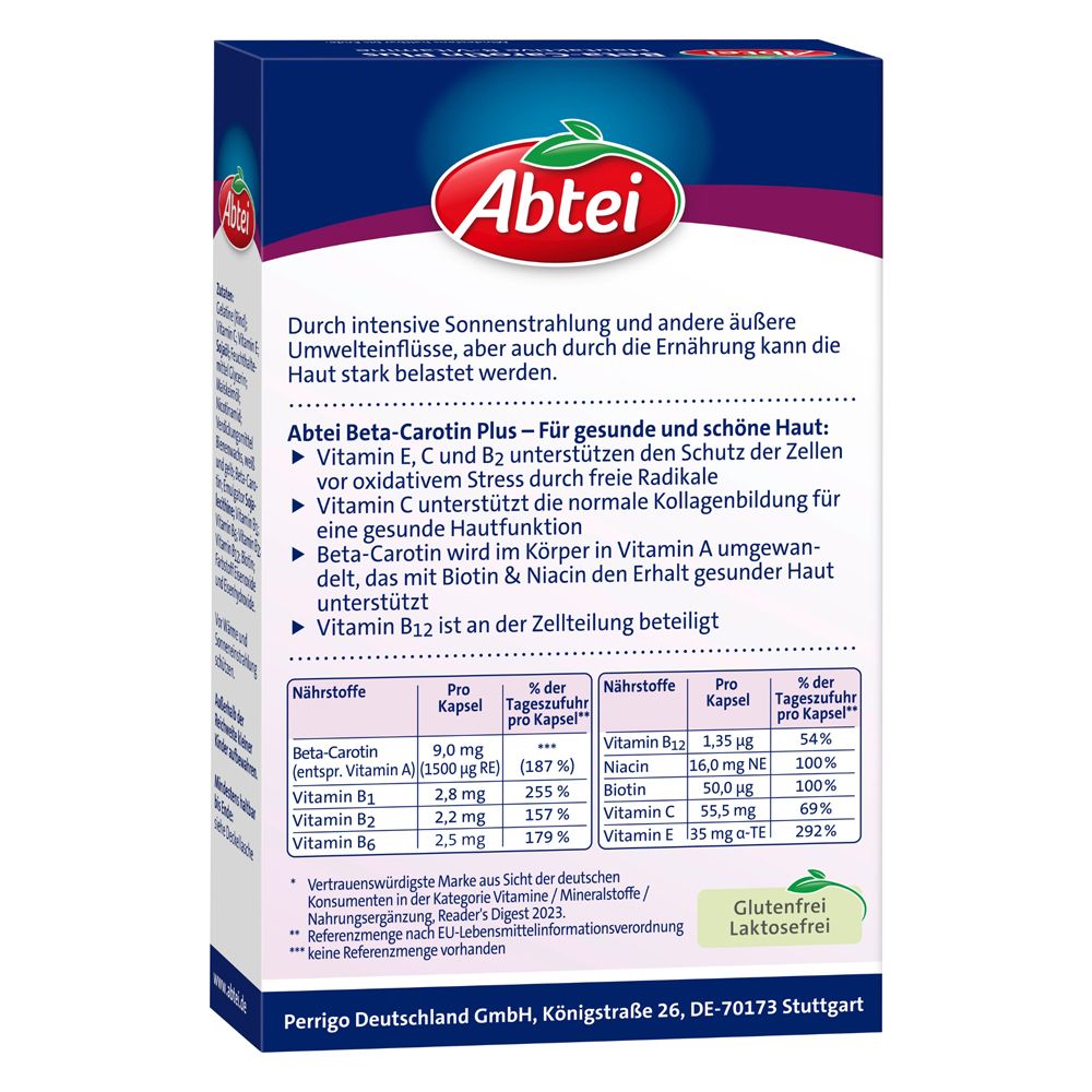 Abtei Beta-Carotin Plus Hautaktive B-Vitamine