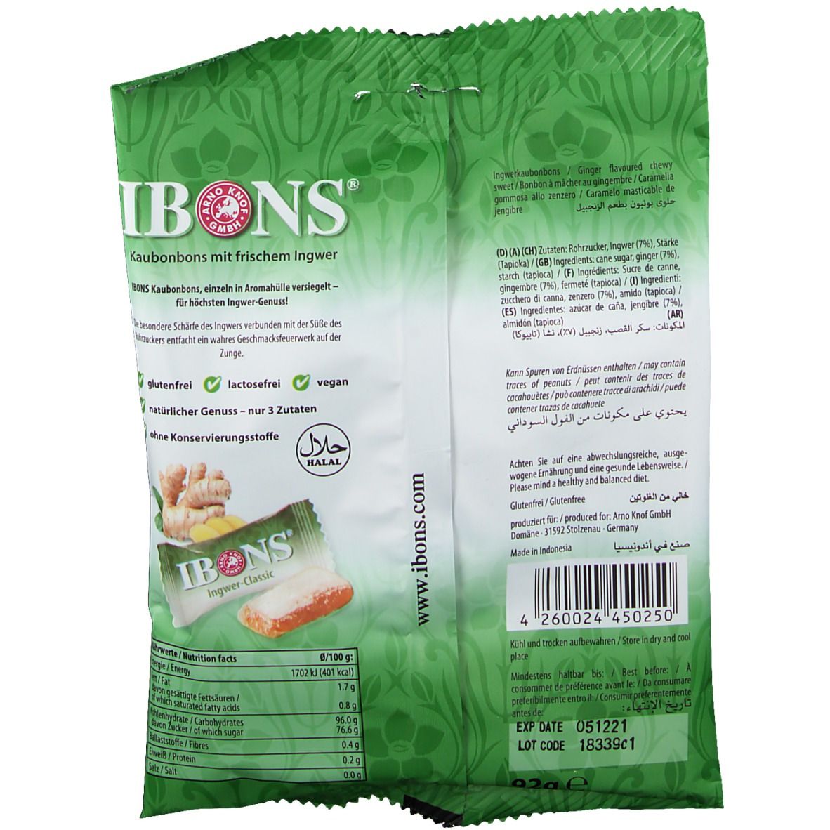 Original IBONS® Ingwer Bonbons Classic
