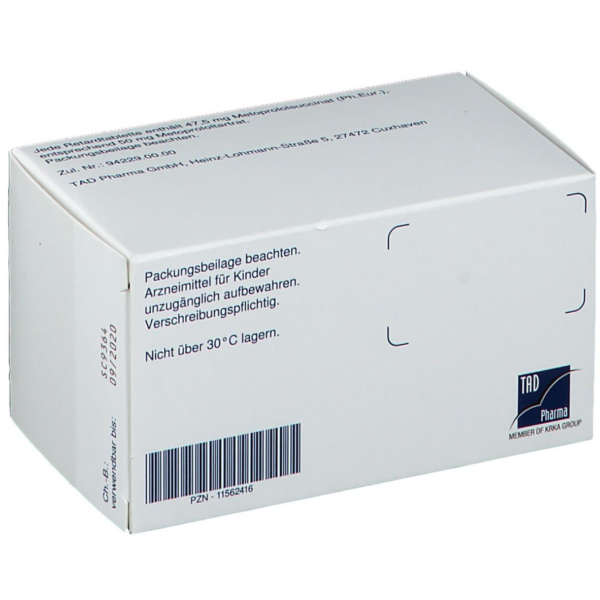 Metoprolol Succinat TAD® 47,5 mg