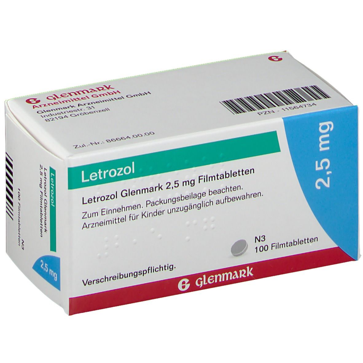 Letrozol Glenmark 2,5 mg