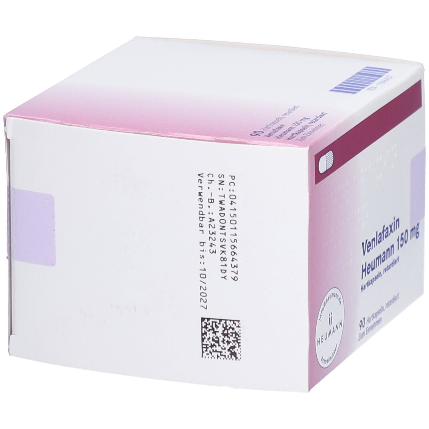 Venlafaxin Heumann 150 mg Hartkapseln retardiert 90 St Retard-Kapseln