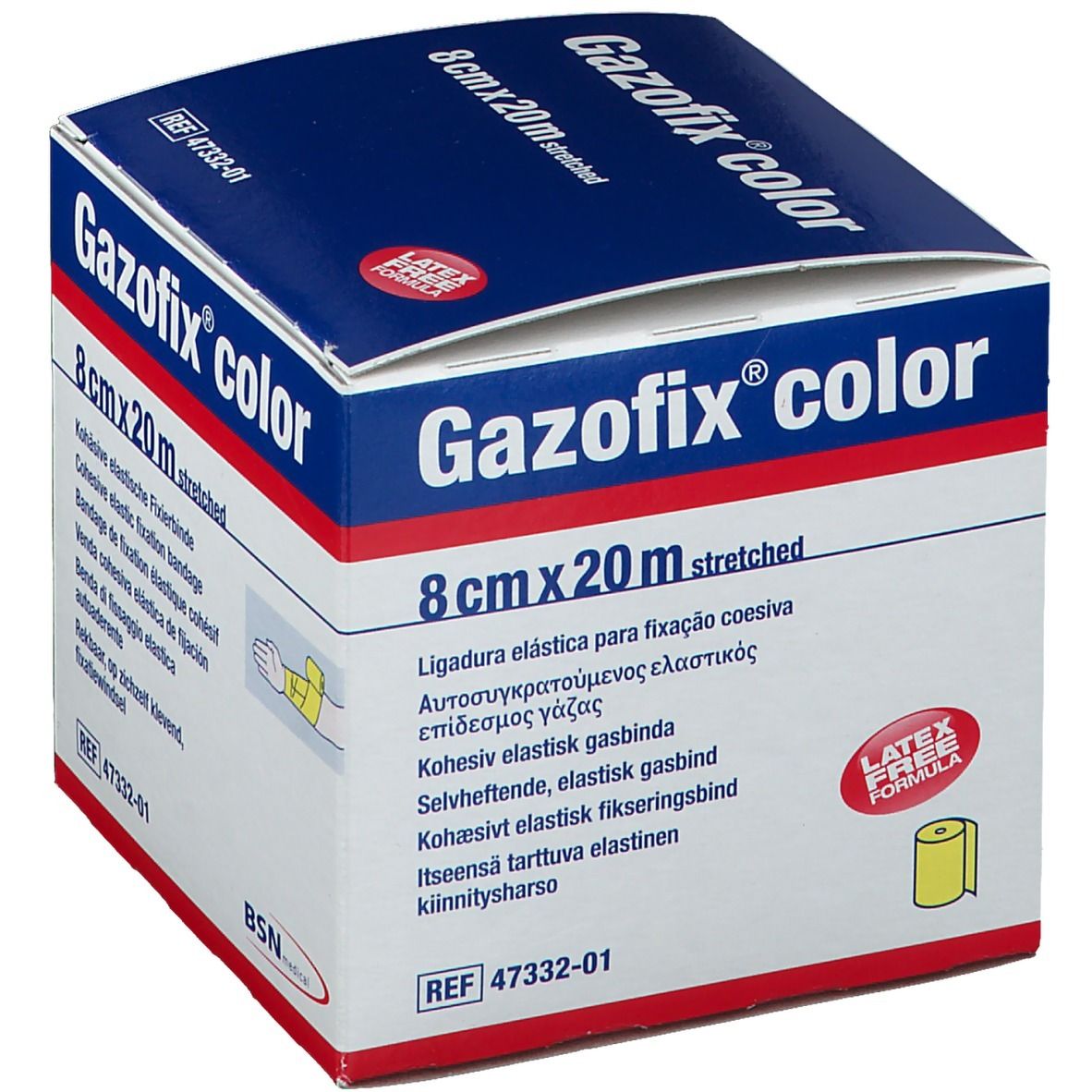 Gazofix® color kohäsiv 8 cm x 20 m gelb 1 St Shop Apotheke